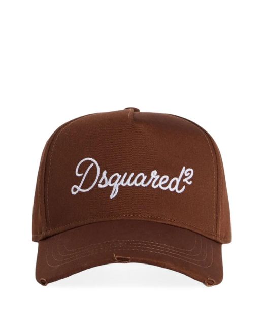 DSquared² Brown Signature Baseball Cap for men