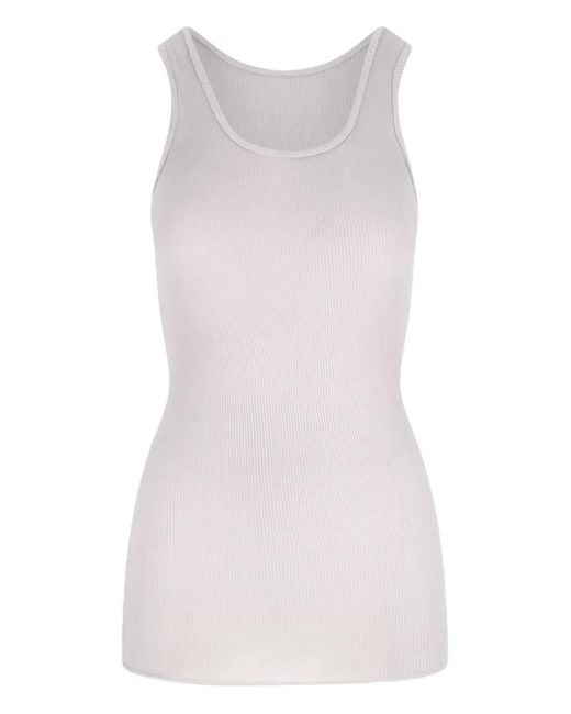 MYTHINKS Geribbelde Tanktop in het Natural
