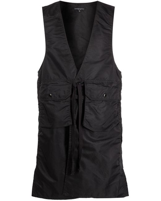 Engineered Garments Flap-pocket Long Vest in Black for Men | Lyst