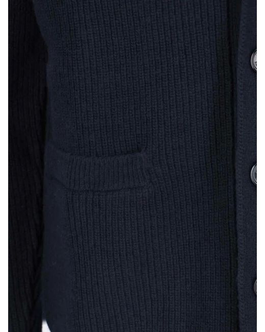 Ballantyne Blue Cashmere Cardigan for men