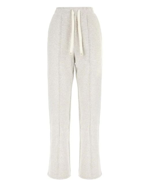 Weekend by Maxmara White Drawstring-Detail Cotton Trousers