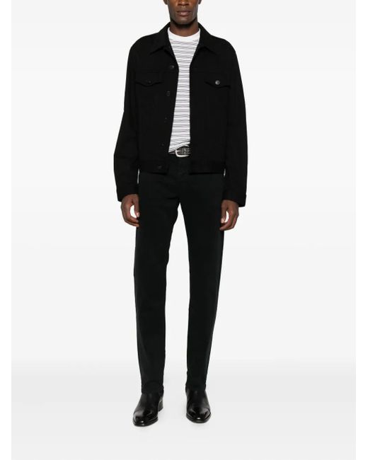 Jacob Cohen Black Point-Collar Jacket for men
