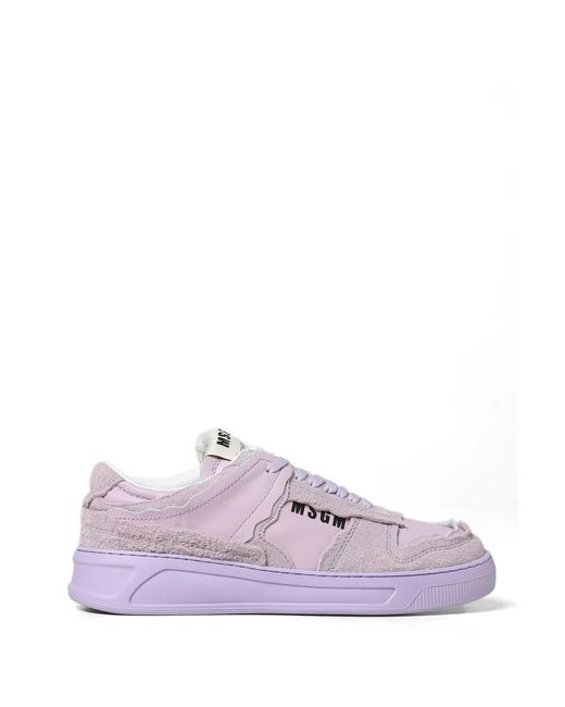 Baskets À Logo MSGM pour homme en coloris Purple