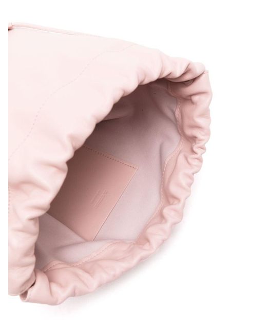 Jil Sander Pink Dumpling Leather Bucket Bag