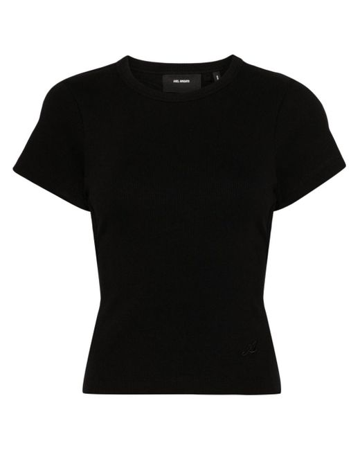 Camiseta de canalé con aberturas Axel Arigato de color Black