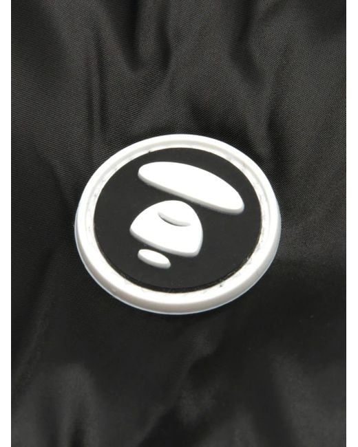 Aape By A Bathing Ape Black Hooded Quilted Padded Jacket for men