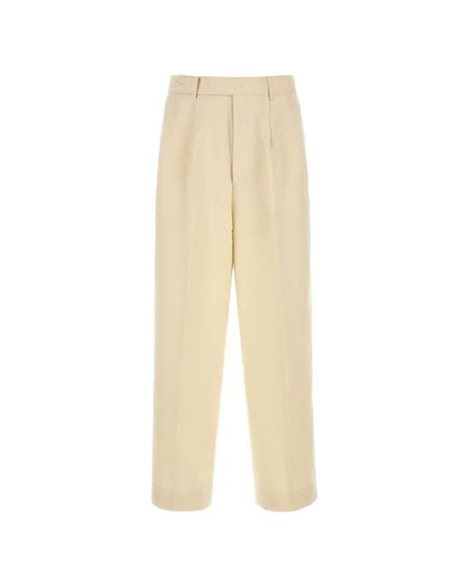 Bode White Wide-Leg Trousers for men