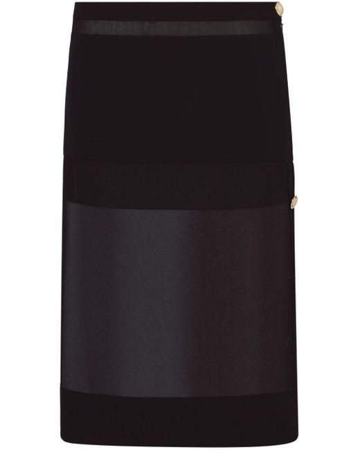 Proenza Schouler Black Semi-sheer Chiffon Skirt