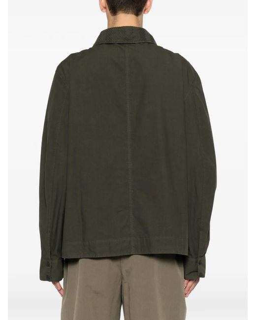 Missoni Green Chevron-Collar Overshirt for men