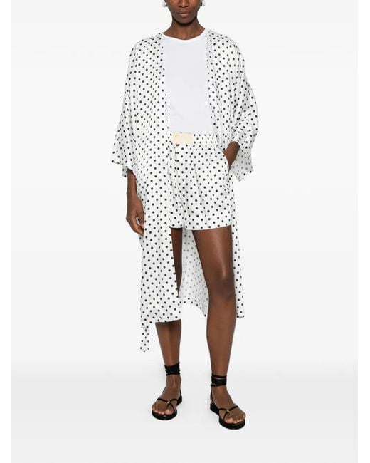 Parlor White Polka Dot-Pattern Set