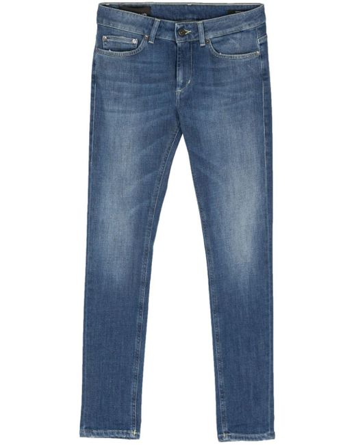 Dondup Blue Monroe Low-rise Skinny-leg Jeans