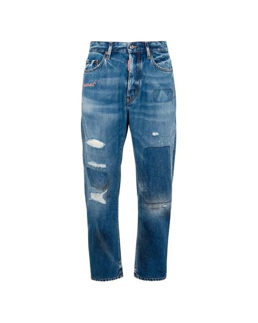 DSquared² Blue Worker Wash Bro Jeans for men