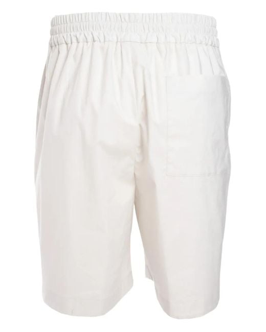 Lardini White Drawstring-Waist Shorts for men