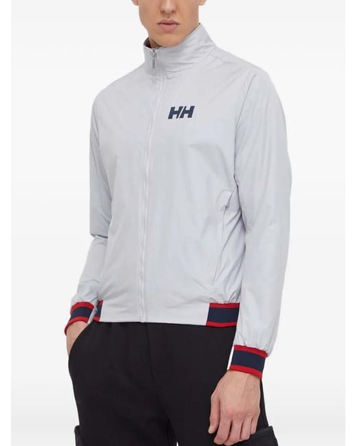 Helly Hansen White Zipped Logo Lightweight Jacket for men