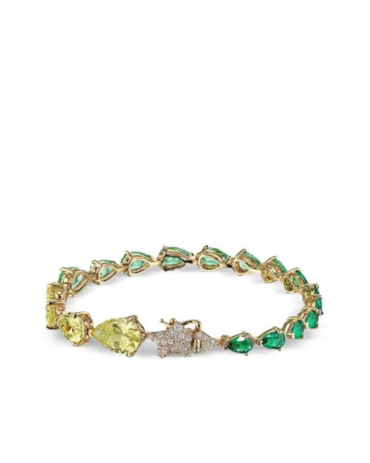 Anabela Chan Emerald Nova ブレスレット 18kイエローゴールド Green