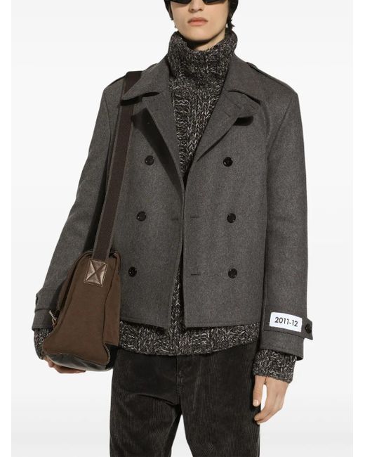 Dolce & Gabbana Gray Caban for men