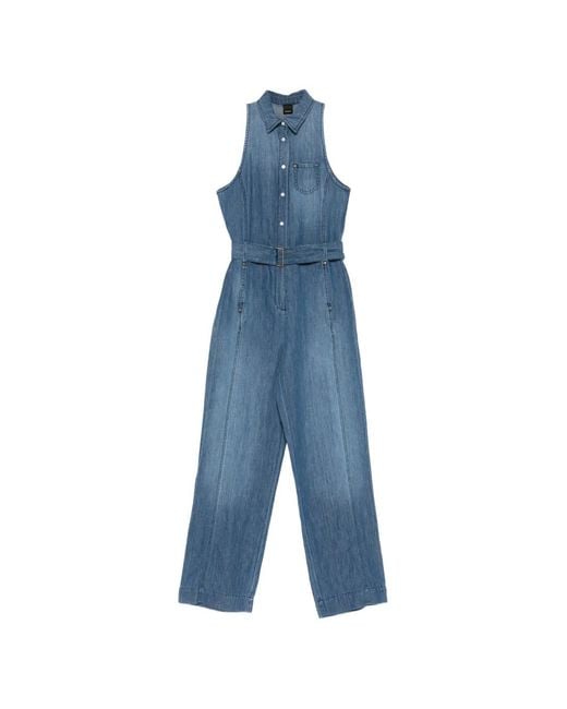 Pinko Blue Belted Jumpsuit