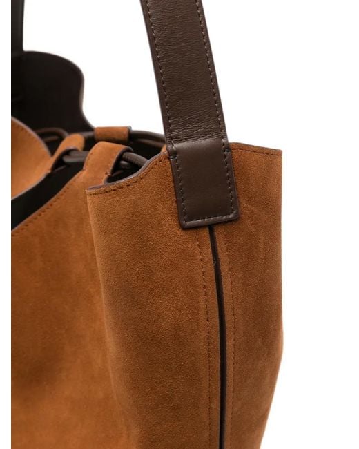 Hereu Brown Riba Suede Tote Bag