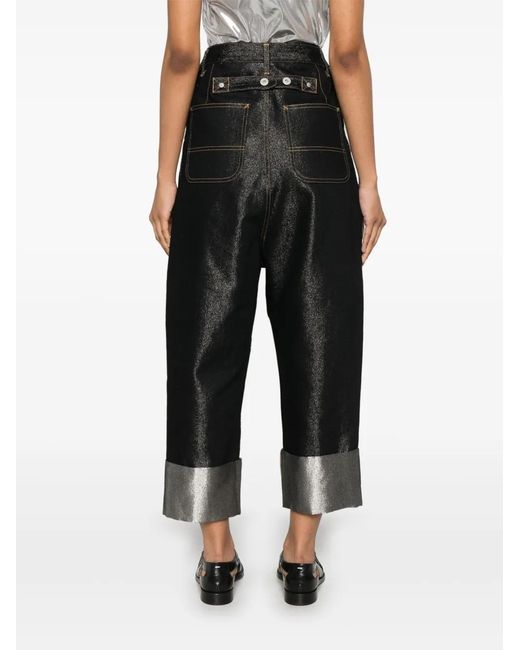 Junya Watanabe Black Lamé Jeans