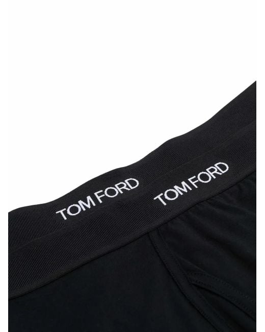Tom Ford Black Logo-Waistband Boxer Briefs (Set Of 2) for men