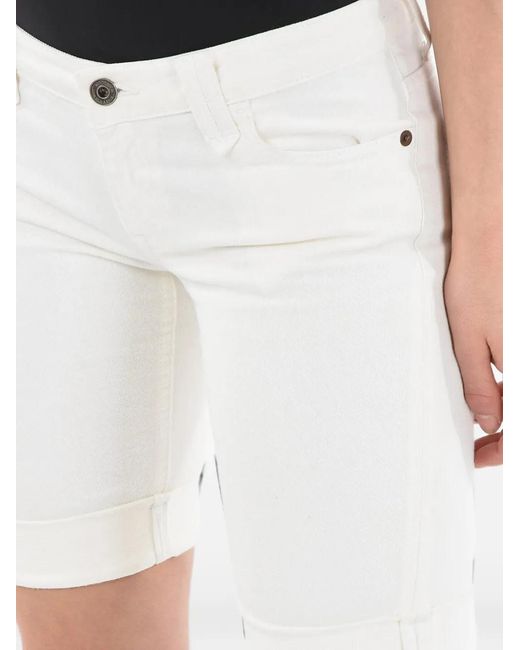 Woolrich White Five-Pocket Shorts