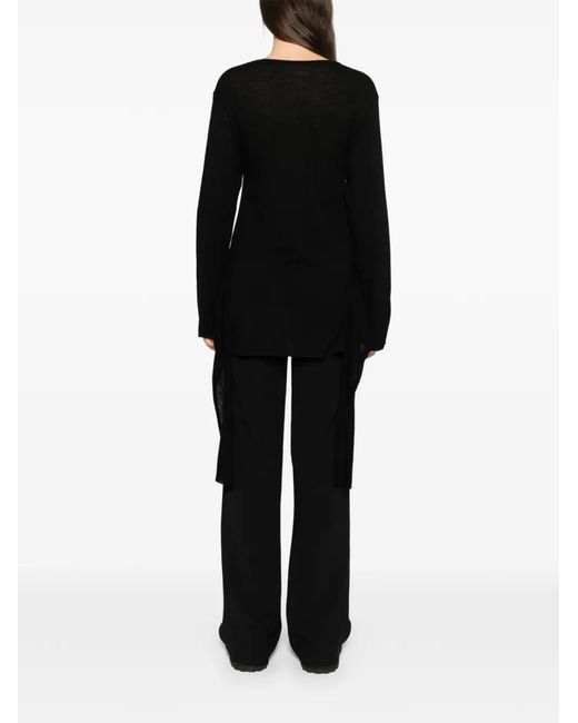 Yohji Yamamoto Black Asymmetrisches Oberteil