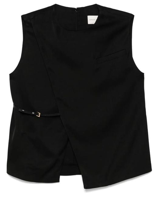 Top sin mangas Loulou de Saison de color Black