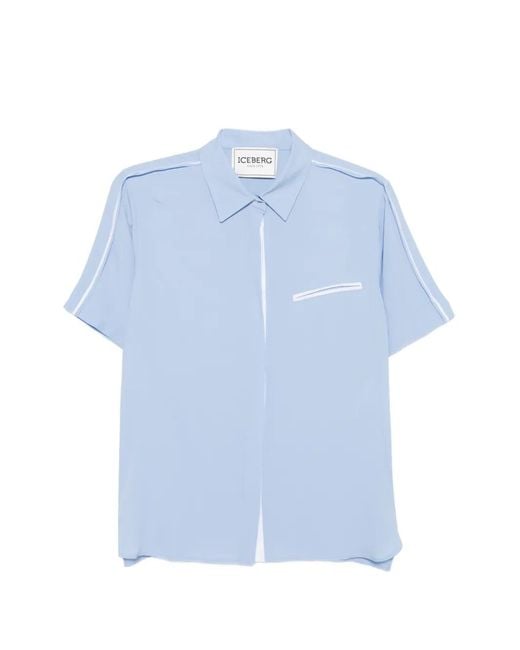 Iceberg Blue Short-Sleeve Top