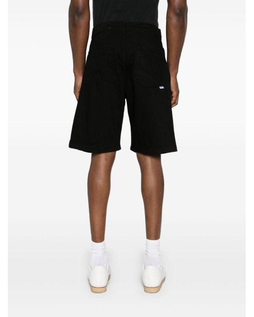 Arte' Black Serena Heart Cotton Chino Shorts for men