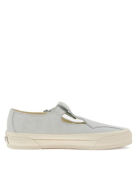 Vans White Mary Jane Buckle Sneakers