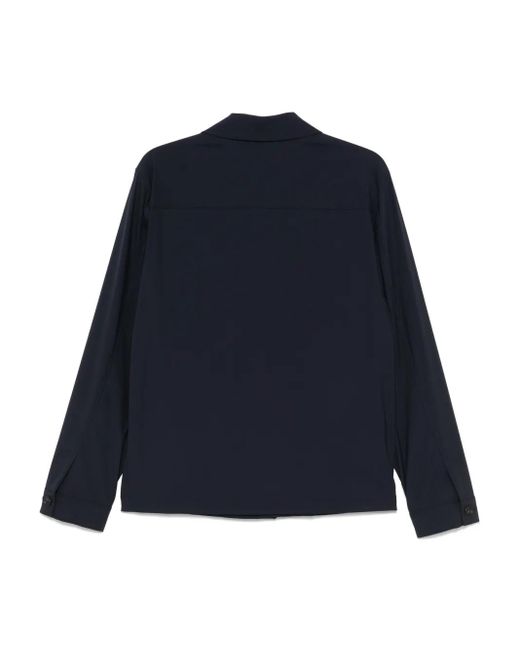 Corneliani Blue Wool Shirt Jacket for men