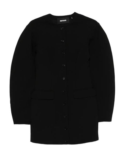 ROTATE BIRGER CHRISTENSEN Black Tailored-Design Mini Dress