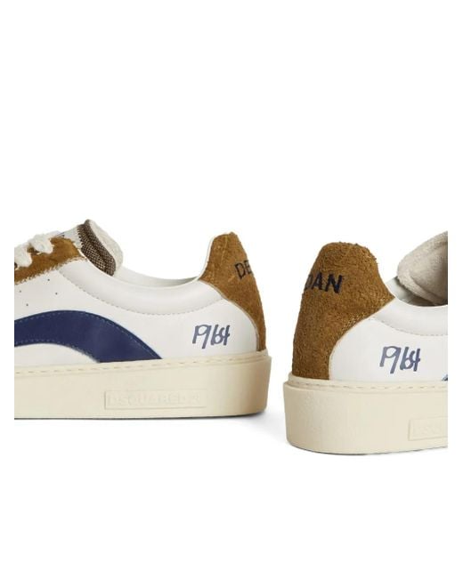 DSquared² Leren Sneakers in het Blue voor heren