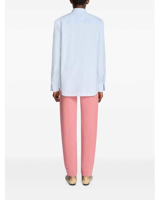 Dries Van Noten Pink Wool Pants for men
