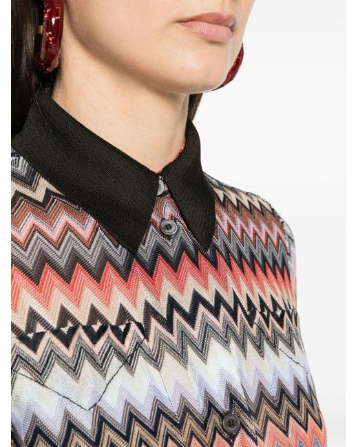 Chemise à motif zig-zag Missoni en coloris Black
