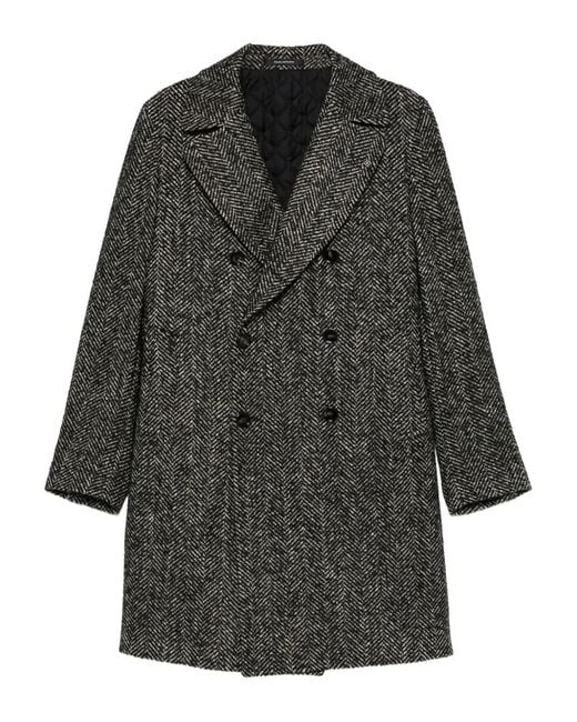 Tagliatore Gray Arden Double-Breasted Coat for men