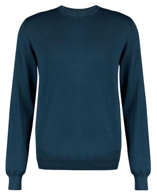 Boglioli Blue Crew-neck Cotton Sweatshirt for men