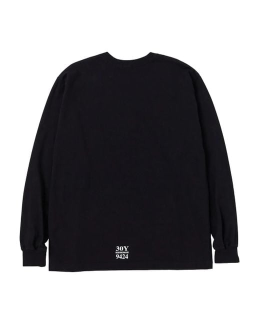 Neighborhood Black Printed Long-Sleeve T-Shirt for men