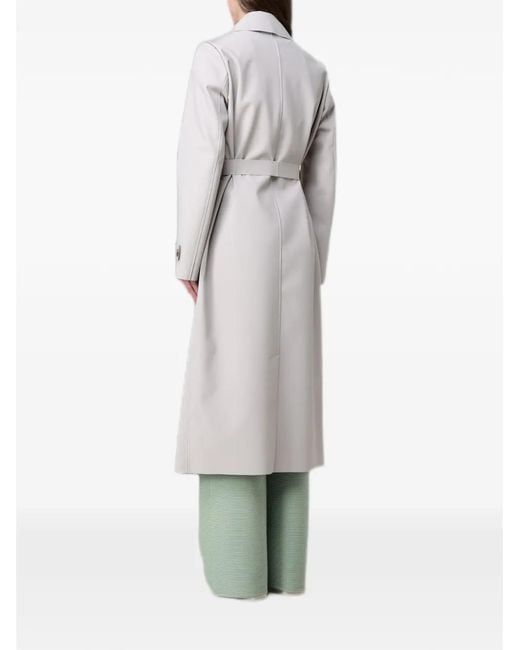 Max Mara White Double-Breasted Trench Coat