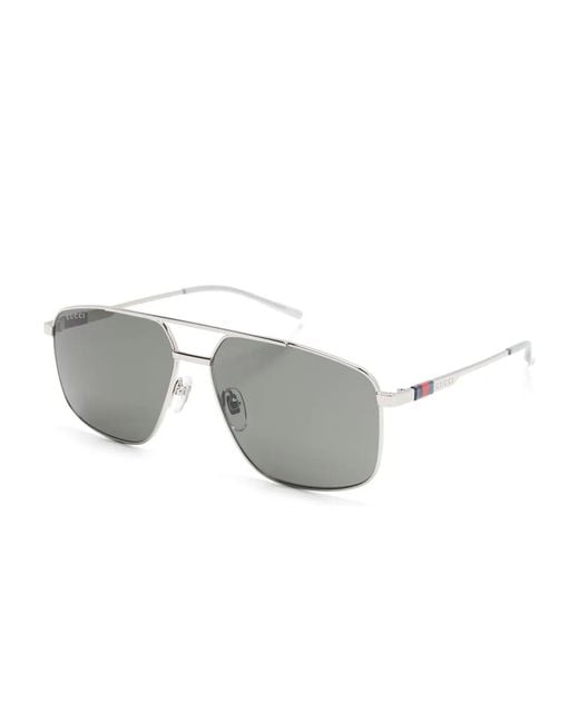 Gucci Gray Pilot-Frame Sunglasses for men