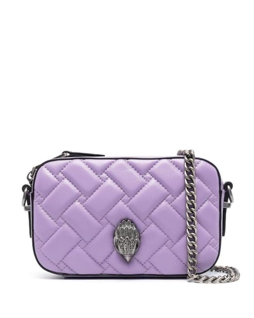 Kurt Geiger Leather Quilted Crossbody Bag in Purple Lyst