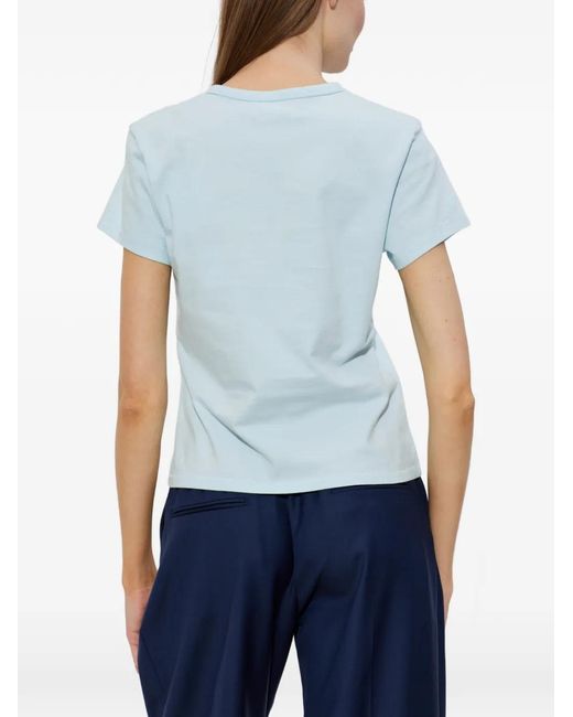KENZO Blue Tulip Cotton T-Shirt
