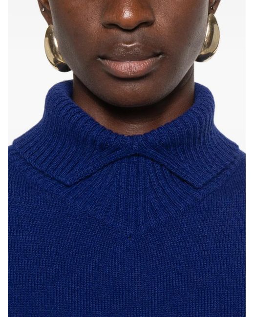 Chaleco Con Cuello De Polo Jil Sander de color Blue