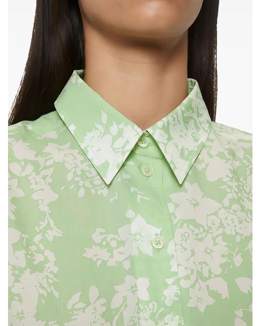 Marc O' Polo Green Hemd Mit Blumen-Print