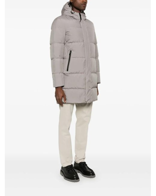 Herno Gray Taupe Padded Coat for men