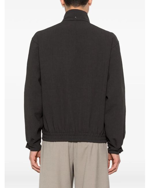 Montecore Black Patch Pocket Zip Jacket for men