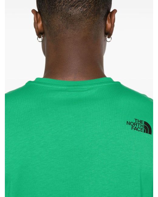 The North Face Green Logo-print Cotton T-shirt for men