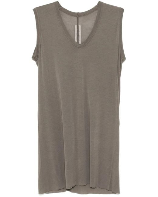 Rick Owens Gray V-Neck Vest