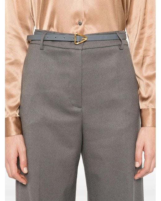 Blanca Vita Gray Straight-Leg Trousers