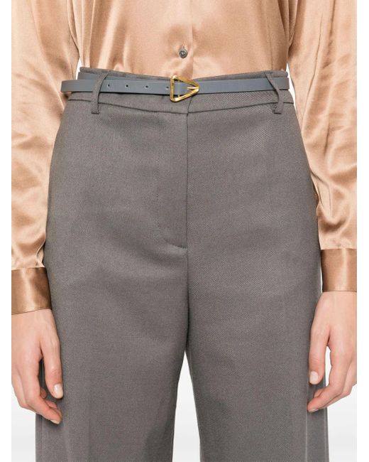 Pantalones rectos con pinzas Blanca Vita de color Gray